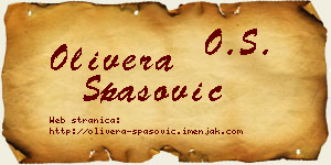 Olivera Spasović vizit kartica